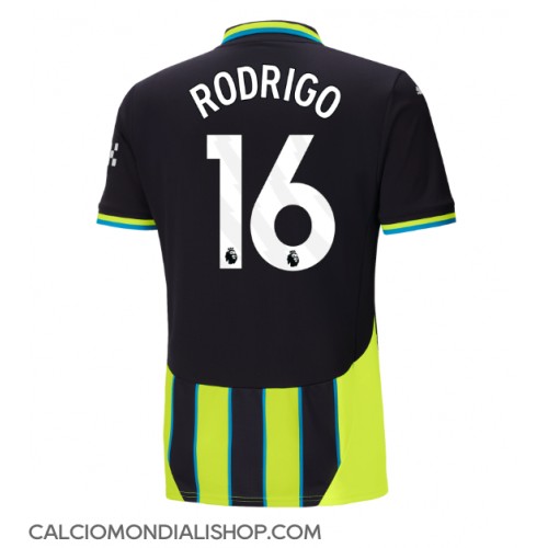 Maglie da calcio Manchester City Rodri Hernandez #16 Seconda Maglia 2024-25 Manica Corta